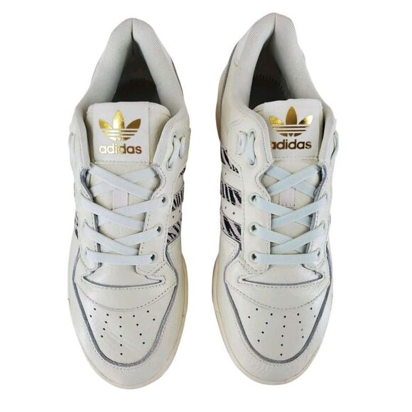 Adidas Rivalry Low Animal Print Stripes Shoes Women 10.5 Ivory White FY9203 READ - Picture 9 of 16